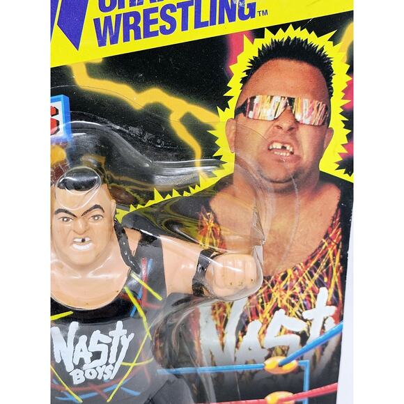 WCW The Nasty Boys Tag Team Wrestlers 1994 Jerry Sags & Brain Knobs Unopened - Picture 14 of 16